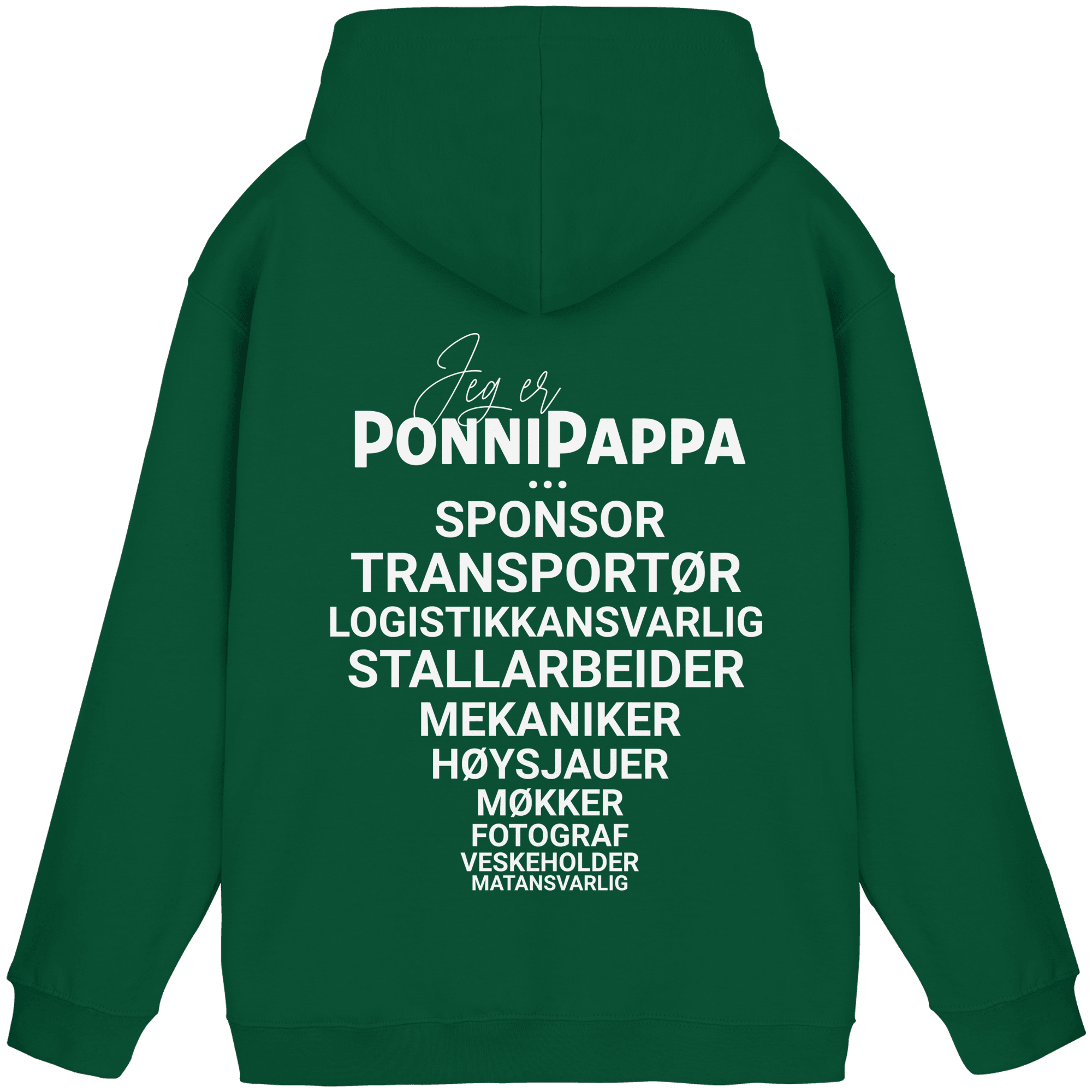 Jeg er PonniPappa - Basic Unisex hettegenser