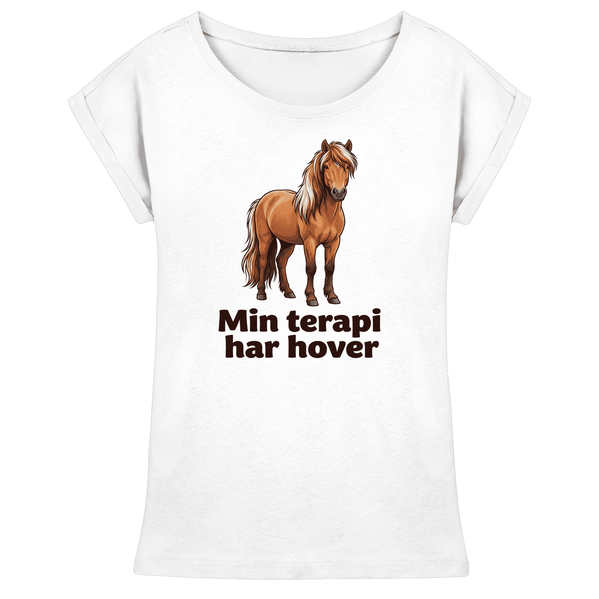 hoveterapi - T-skjorte med forlengede skuldre for kvinner