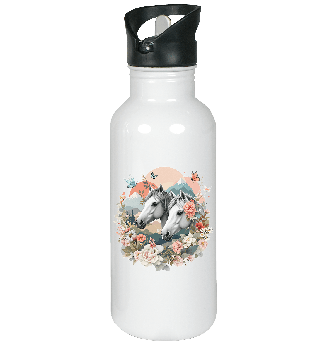 drømmende hest - Edelstahl-Trinkflasche