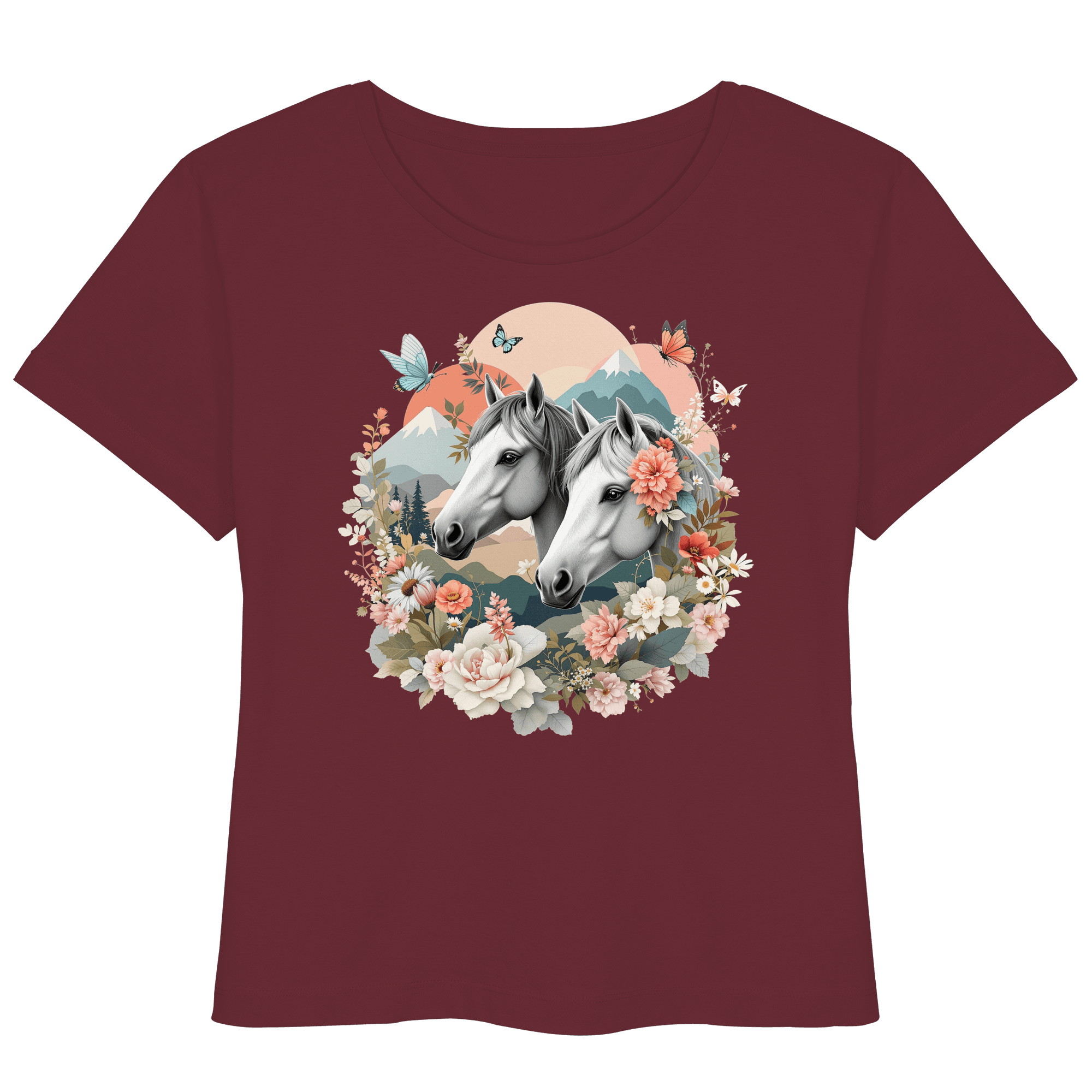 drømmende hest - Økologisk lett T-skjorte for kvinner